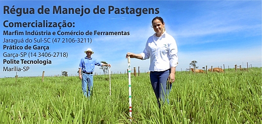 VEJA INFORMAÇÕES SOBRE A RÉGUA DE MANEJO DE PASTAGENS